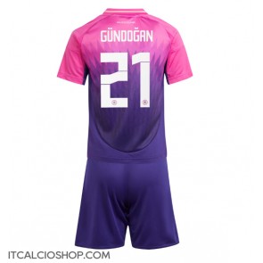 Germania Ilkay Gundogan #21 Seconda Maglia Bambino Europei 2024 Manica Corta (+ Pantaloni corti)